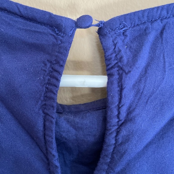 Blue Rain Boutique Brand Royal Blue and white floral embroidered dress. Size S - Picture 7 of 10